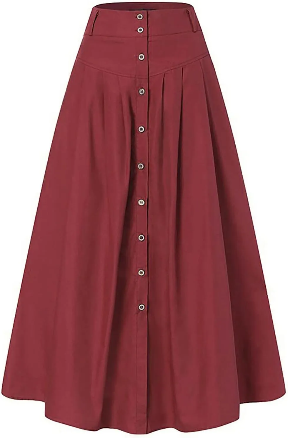 Womens Flowy Long Boho Floral Maxi Skirt Elastic High Waist Tiered Pleated Summer Casual Beach Skirt
