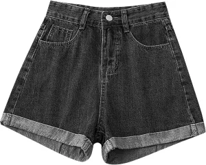 Womens Jeans Shorts Plus Size High Waisted Denim Shorts Wide Leg Cowgirl Shorts Hot Springy Soft Western Jeans Shorts