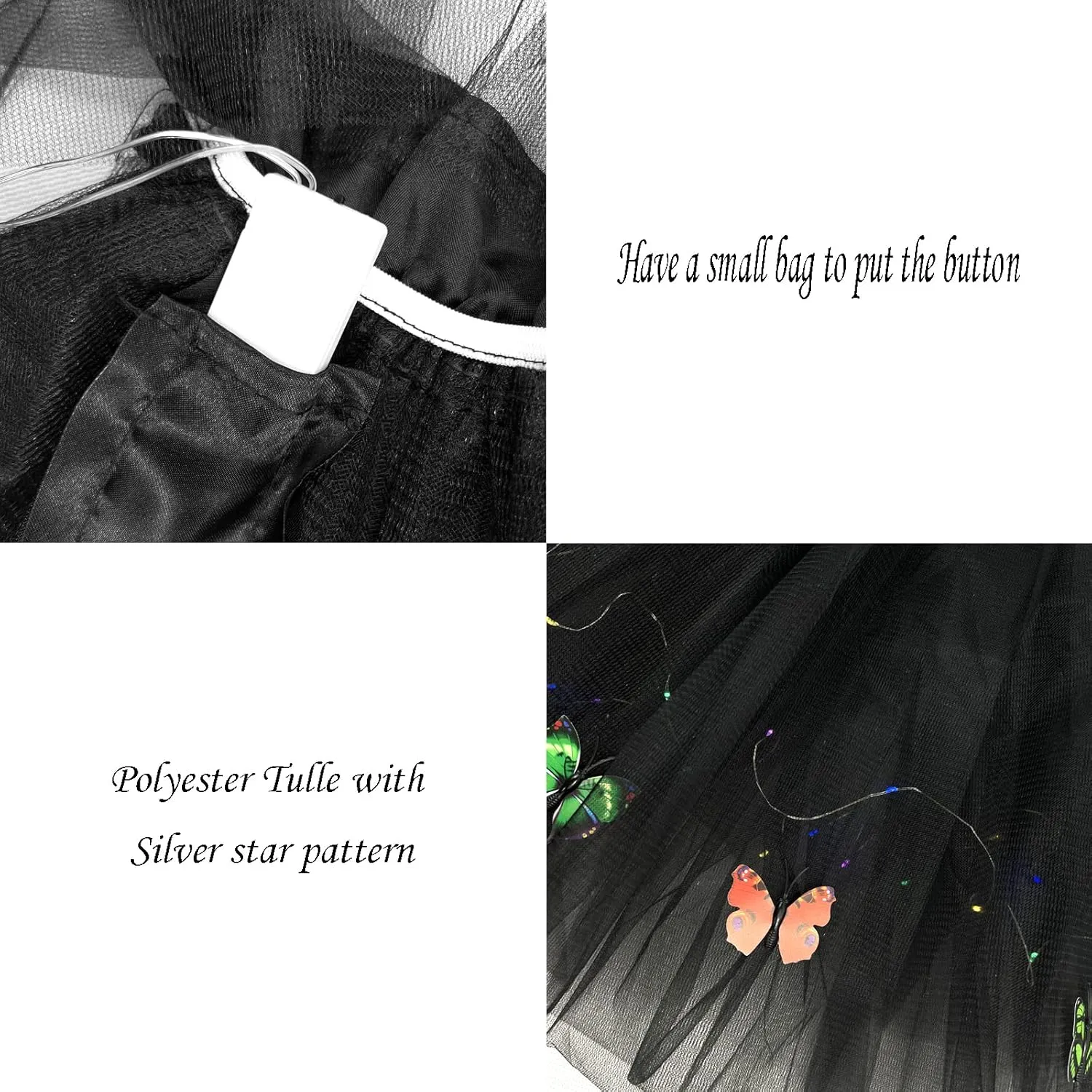 Women's LED Tutu Skirt Light Up Tutus Sparkle Skirts Layered Tulle Ballet Dance Skirt for Halloween Party Carnival Costume