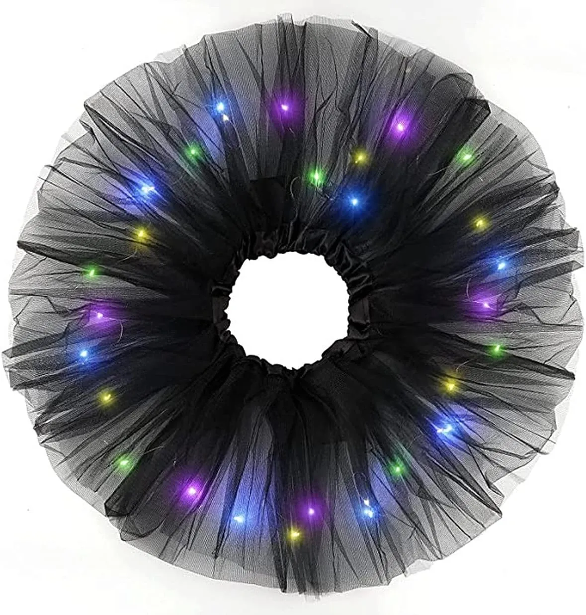 Women's LED Tutu Skirts Layered Ballet Dance Tulle Skirt Light Up Skirts for Party Costume