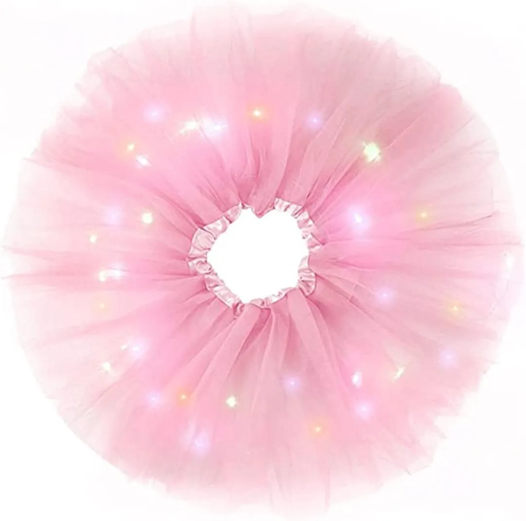 Women's LED Tutu Skirts Layered Ballet Dance Tulle Skirt Light Up Skirts for Party Costume