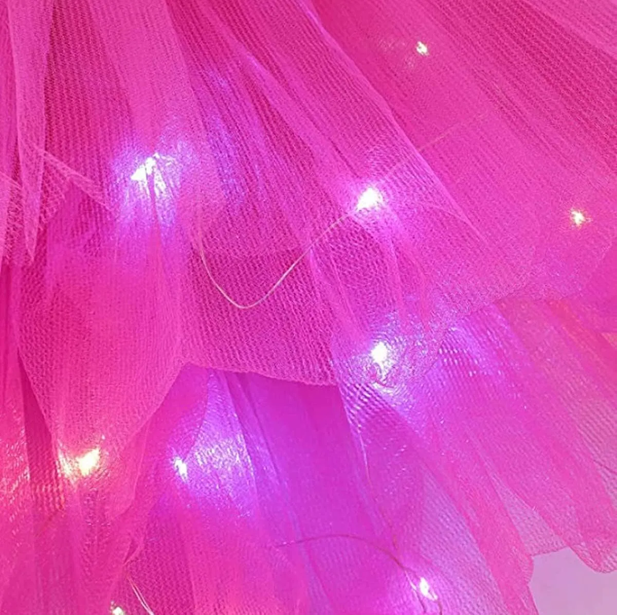 Women's LED Tutu Skirts Layered Ballet Dance Tulle Skirt Light Up Skirts for Party Costume