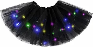 Women's LED Tutu Skirts Layered Ballet Dance Tulle Skirt Light Up Skirts for Party Costume