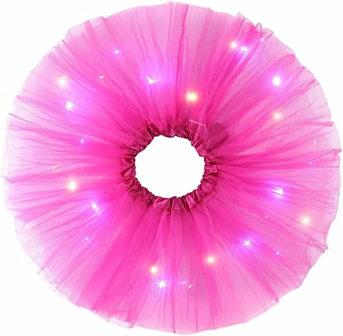 Women's LED Tutu Skirts Layered Ballet Dance Tulle Skirt Light Up Skirts for Party Costume