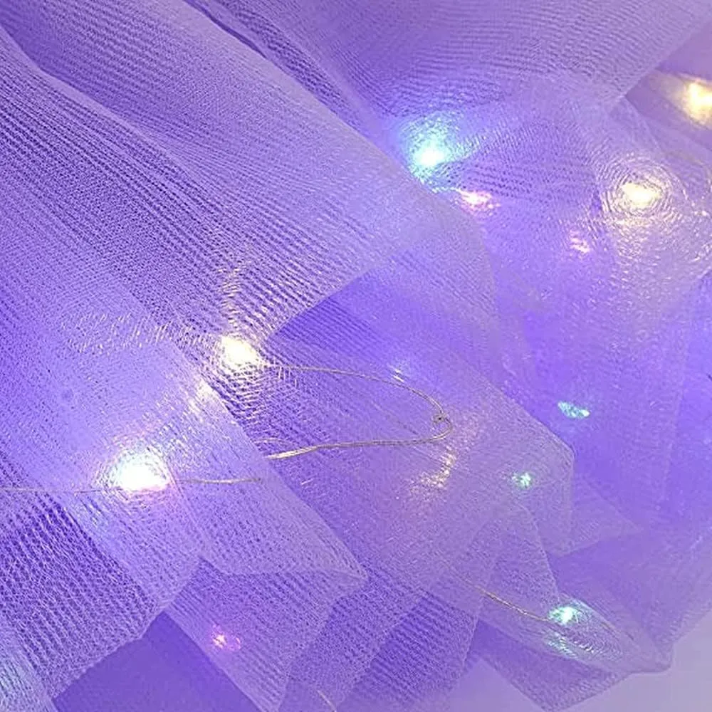 Women's LED Tutu Skirts Layered Ballet Dance Tulle Skirt Light Up Skirts for Party Costume
