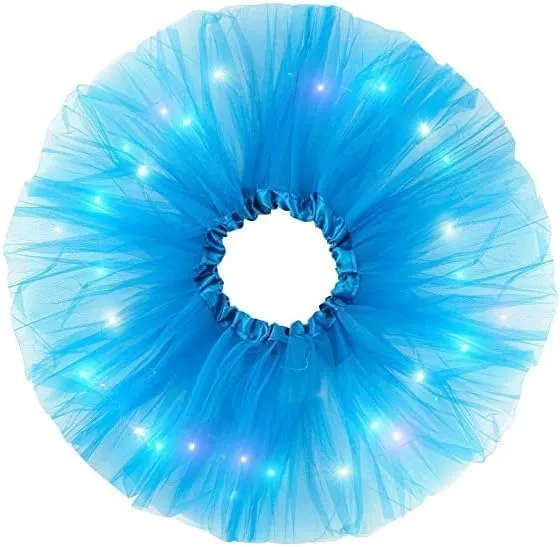 Women's LED Tutu Skirts Light Up Ballet Dance Tulle Skirt Glow Dance Skirts for Party Costume