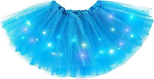 Women's LED Tutu Skirts Light Up Ballet Dance Tulle Skirt Glow Dance Skirts for Party Costume