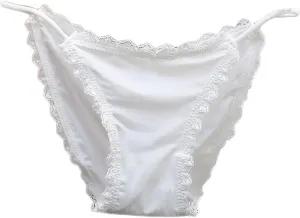 Womens Plus Size Ladies Panties Ice Silk Seamless Cheeky Briefs Underwear for Women Soft String Comfor Bikini Panties