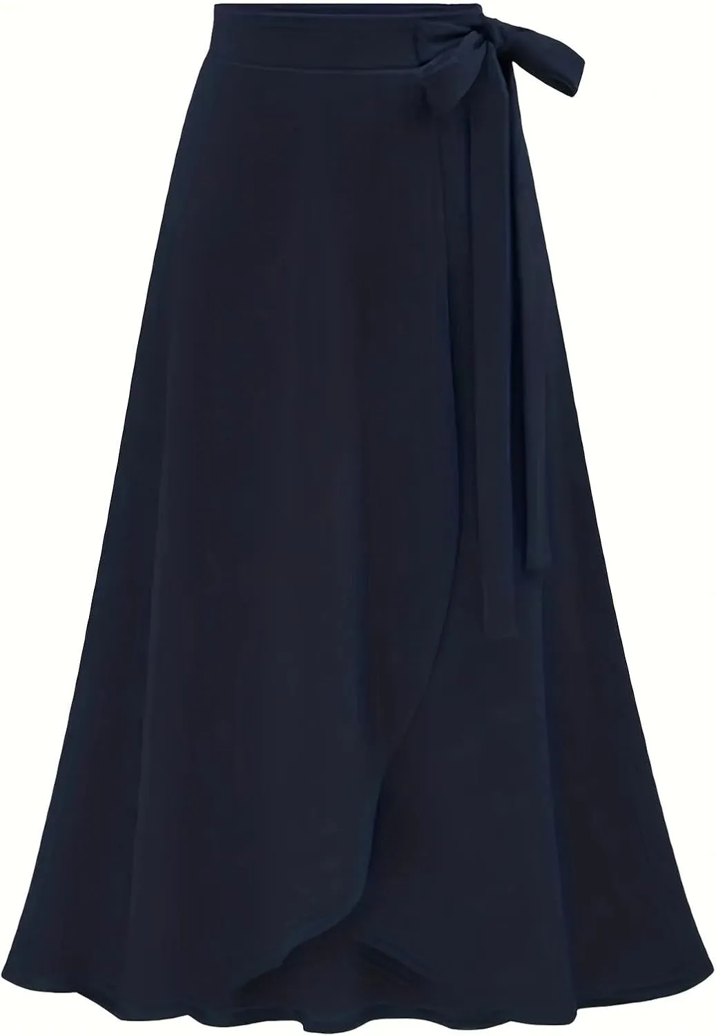 Women's Solid Color High Waist Irregular Skirt Slit Skirt European and American Large Size Ballet