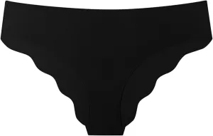 Women's Sporty Ice Silk Underwear Plus Size Ruffle Thongs Comfor Panties Stretch Low Waisted Sexy Briefs No Show Soft