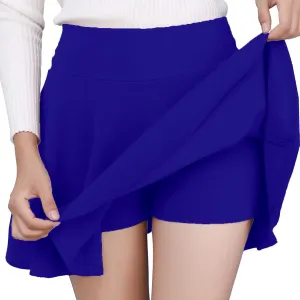Women's Tennis Skirt with Shorts Underneath High Waist A-Line Mini Skirts Golf Active Sports Skorts