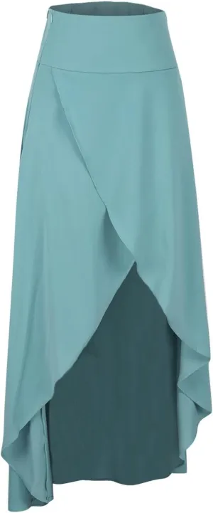 Womens Wrap Skirt Flowy High Low Maxi Skirts 2024 Fashion with Slit Ruffle Skirts Funky Fun Casual Skirts