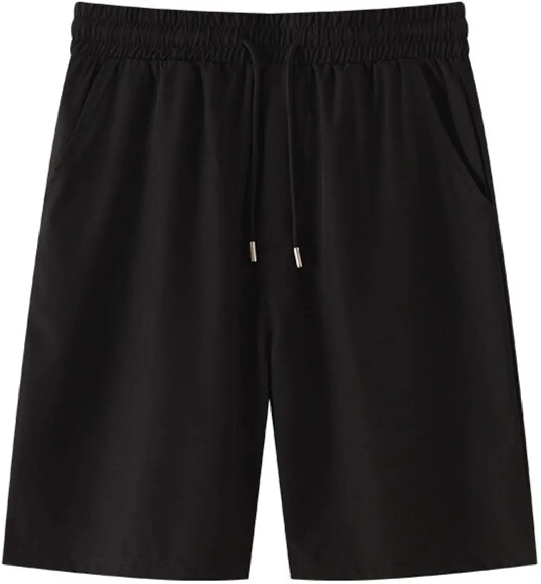 Xiaojmake Men's Athletic Shorts Stretch Quick Dry 7 Inch Drawstring Gym Golf Short with Zipper Pockets Slim Flat Front Shorts