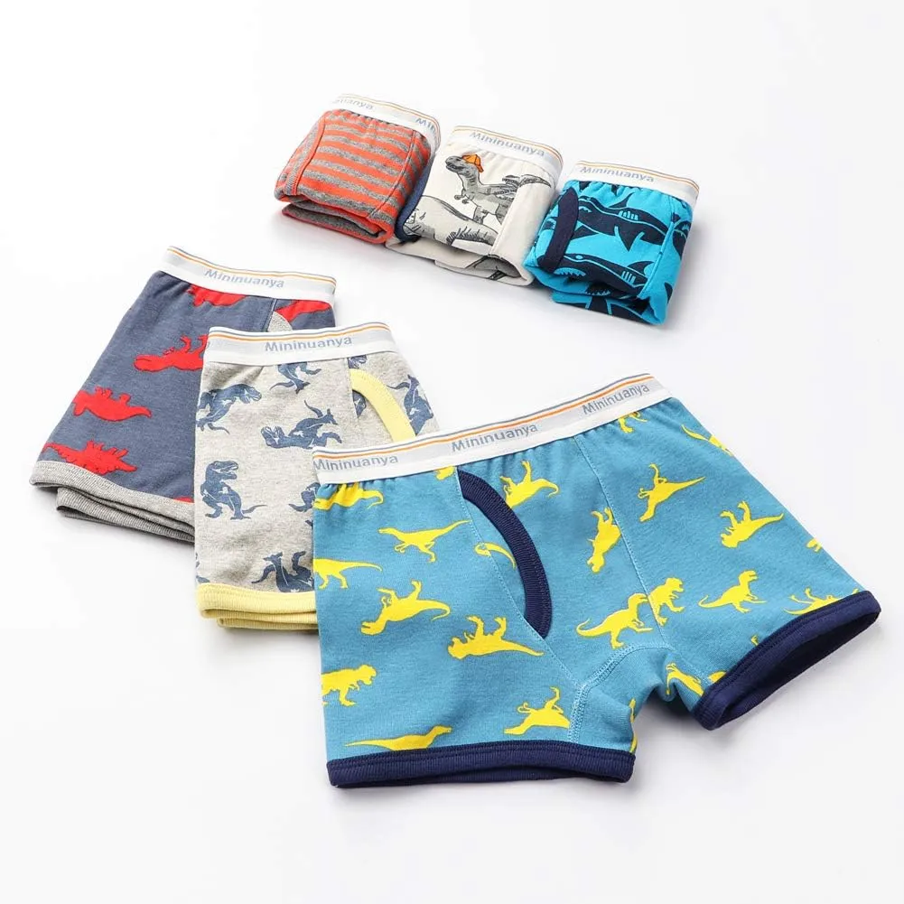 Zumou Boys' Boxer Briefs Shorts Toddler Kids Cotton Underwear