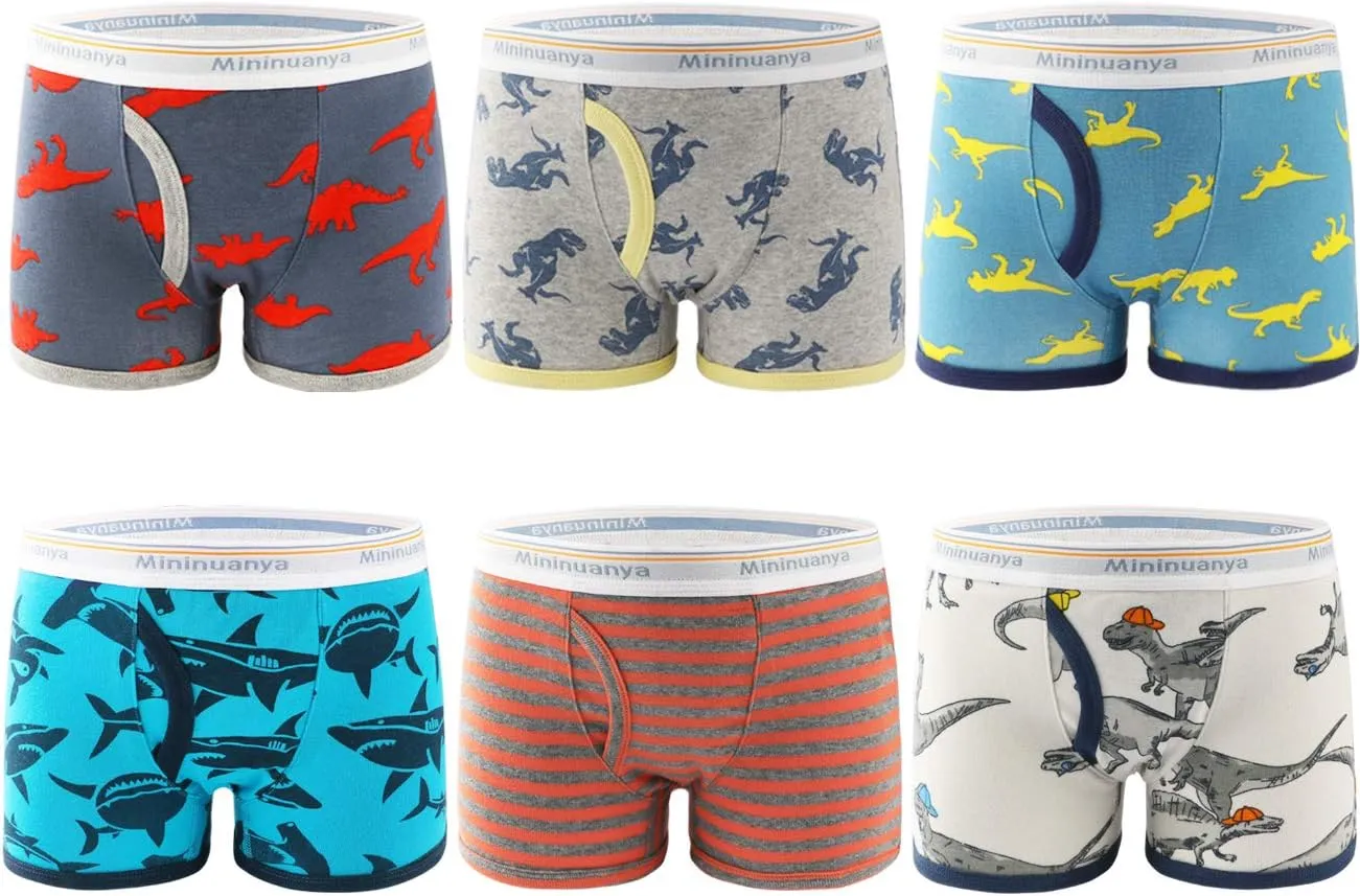 Zumou Boys' Boxer Briefs Shorts Toddler Kids Cotton Underwear
