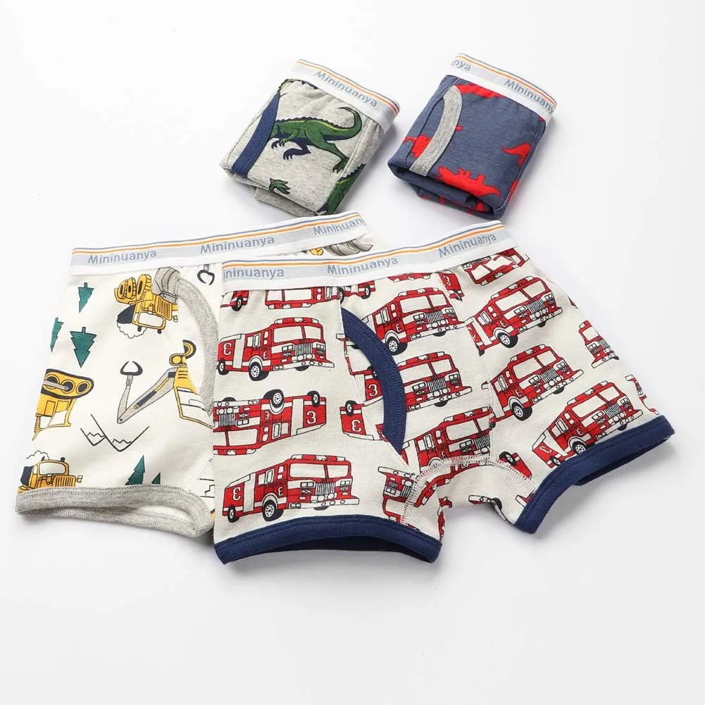 Zumou Boys' Boxer Briefs Shorts Toddler Kids Cotton Underwear